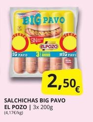 Oferta de Elpozo - Salchichas Big Pavo por 2,5€ en Supermercados MAS