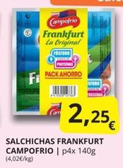 Oferta de Campofrío - Salchichas Frankfurt  por 2,25€ en Supermercados MAS