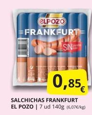 Oferta de Elpozo - Salchichas Frankfurt por 0,85€ en Supermercados MAS
