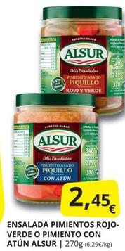 Oferta de Alsur - Ensalada Pimientos Rojo- Verde O Pimiento Con Atún por 2,45€ en Supermercados MAS