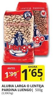 Oferta de Luengo - Alubia Larga O Lenteja Pardina por 1,65€ en Supermercados MAS