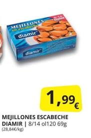 Oferta de Diamir - Mejillones Escabeche por 1,99€ en Supermercados MAS