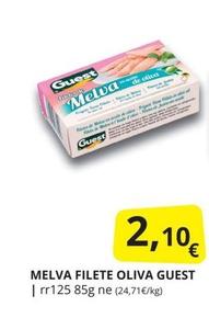 Oferta de Guest - Melva Filete Oliva por 2,1€ en Supermercados MAS