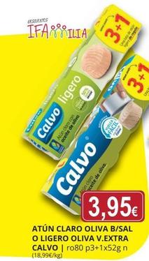 Oferta de Calvo - Atún Claro Oliva B/sal por 3,95€ en Supermercados MAS