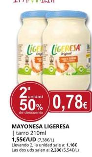 Oferta de Ligeresa - Mayonesa por 1,55€ en Supermercados MAS