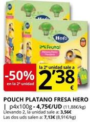 Oferta de Hero - Pouch Platano Fresa por 4,75€ en Supermercados MAS