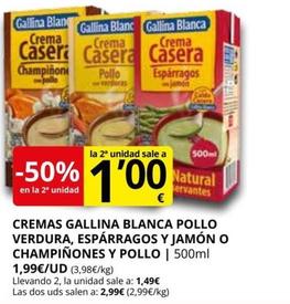 Oferta de Gallina Blanca - Cremas Pollo Verdura por 1,99€ en Supermercados MAS