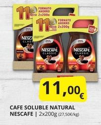 Oferta de Nescafé - Cafe Soluble Natural por 11€ en Supermercados MAS