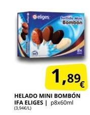 Oferta de Eliges - Helado Mini Bombón por 1,89€ en Supermercados MAS