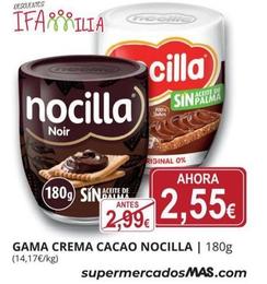 Oferta de Nocilla - Gama Crema Cacao por 2,55€ en Supermercados MAS