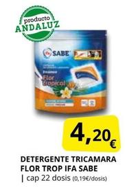 Oferta de Ifa Sabe - Detergente Tricamara Flor Trop por 4,2€ en Supermercados MAS