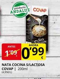 Oferta de Covap - Nata Cocina S/Lactosa por 0,99€ en Supermercados MAS
