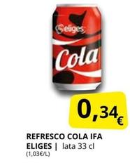 Oferta de Ifa Eliges - Refresco Cola por 0,34€ en Supermercados MAS