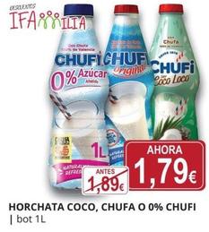 Oferta de Chufi - Horchata Coco, Chufa O 0% por 1,79€ en Supermercados MAS