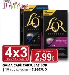 Oferta de L'or - Gama Cafe Capsulas por 3,99€ en Supermercados MAS