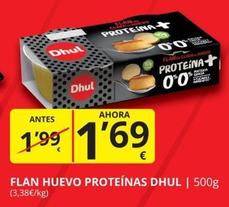 Oferta de Dhul - Flan Huevo Proteinas por 1,69€ en Supermercados MAS