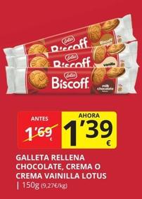 Oferta de Lotus - Galleta Rellena Chocolate, Crema O Crema Vainilla por 1,39€ en Supermercados MAS