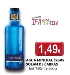 Oferta de Solán De Cabras - Agua Mineral C/gas por 1,49€ en Supermercados MAS