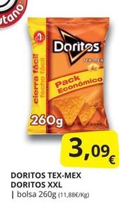 Oferta de Doritos - Tex-mex XXL por 3,09€ en Supermercados MAS