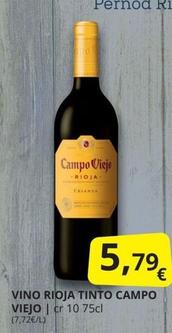 Oferta de Campo Viejo - Vino Rioja Tinto por 5,79€ en Supermercados MAS