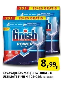 Oferta de Finish - Lavavajillas Maq Powerball O Ultimate por 8,99€ en Supermercados MAS