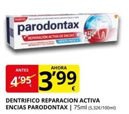Oferta de Parodontax - Dentrifico Reparacion Activa Encias por 3,99€ en Supermercados MAS