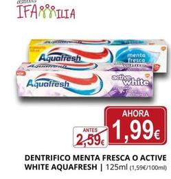 Oferta de  Aquafresh - Dentrifico Menta Fresca O Active White por 1,99€ en Supermercados MAS