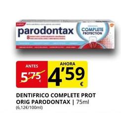 Oferta de Parodontax - Dentifrico Complete Prot Orig por 4,59€ en Supermercados MAS