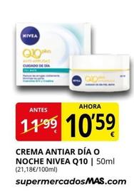 Oferta de Nivea - Crema Antiar Día O Noche Q10 por 10,59€ en Supermercados MAS