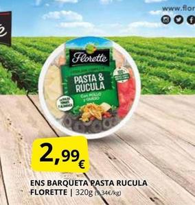 Oferta de Florette - Ens Barqueta Pasta Rucula por 2,99€ en Supermercados MAS
