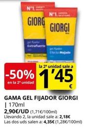 Oferta de Giorgi - Gama Gel Fijador por 2,9€ en Supermercados MAS