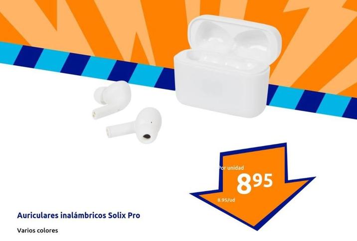 Oferta de Auriculares Inalámbricos Solix Pro por 8,95€ en Action