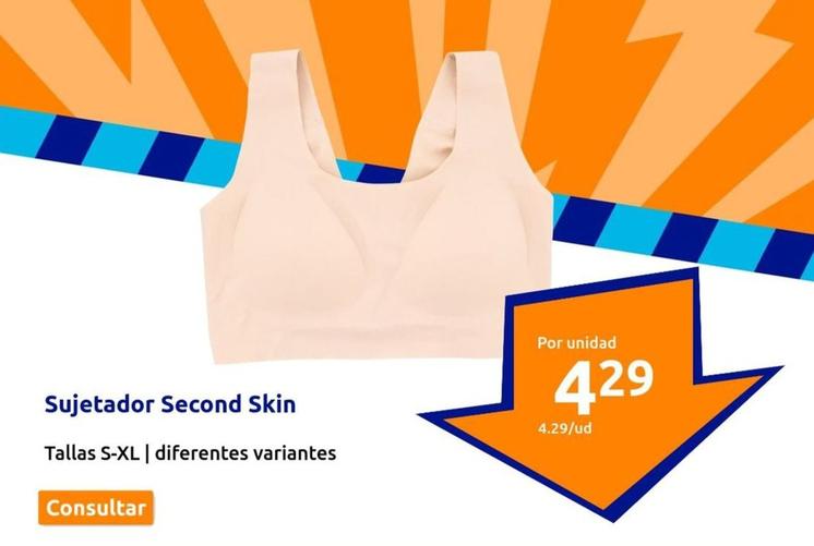 Oferta de Sujetador Second Skin por 4,29€ en Action