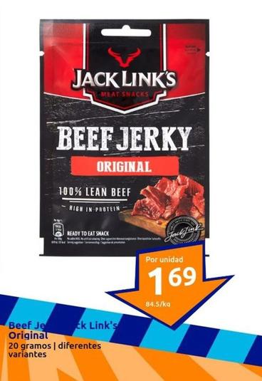 Oferta de Jack Link's-  Beef Jerky Original por 1,69€ en Action