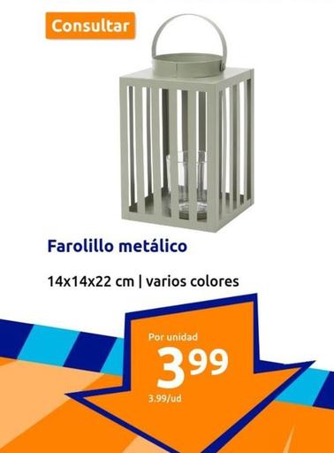 Oferta de Farolillo Metálico por 3,99€ en Action