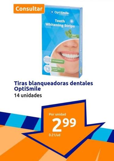 Oferta de Optismile - Tiras Blanqueadoras Dentales  por 2,99€ en Action