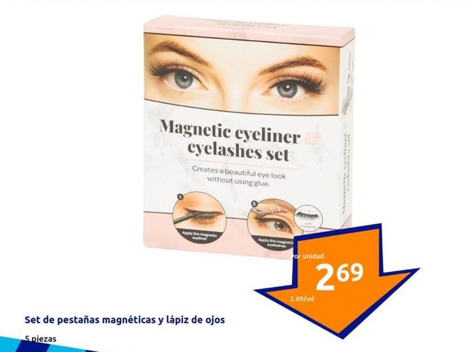 Oferta de Set De Pestañas Magnéticas Y Lápiz De Ojos por 2,69€ en Action