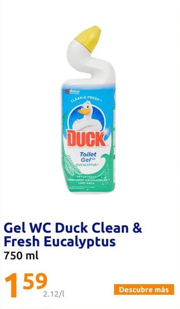 Oferta de Duck - Gel Wc Clean&Fresh Eucalyptus por 1,59€ en Action