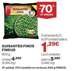 Oferta de Findus - Guisantes Finos por 4,29€ en Hipercor