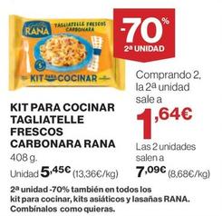 Oferta de Rana - Kit Para Cocinar Tagliatelle Frescos Carbonara por 5,45€ en Hipercor
