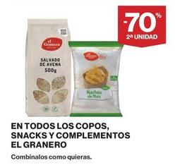Oferta de El Granero - En Todos Los Copos, Snacks Y Complementos en Hipercor