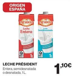 Oferta de Président - Leche por 1,1€ en Hipercor