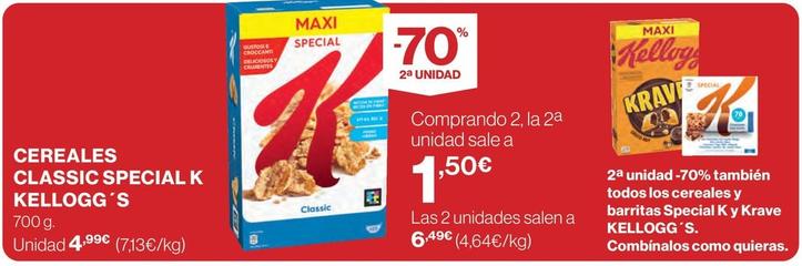 Oferta de Kellogg's - Cereales Classic Special K por 4,99€ en Hipercor