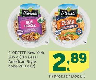 Oferta de Florette - New York o Cesar American Style por 2,89€ en HiperDino