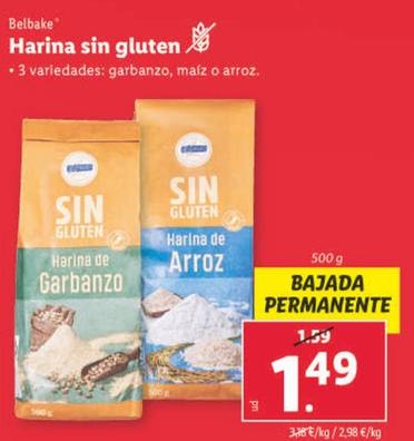 Oferta de Belbake - Harina Sin Gluten por 1,49€ en Lidl