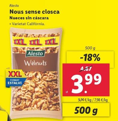 Oferta de Alesto - Nueces Sin Cascara por 3,99€ en Lidl