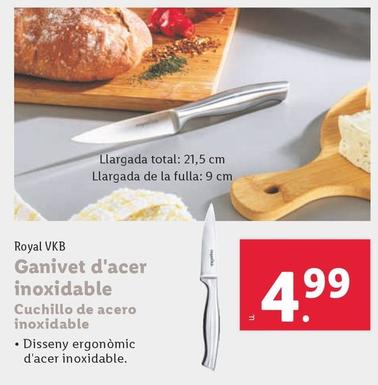 Oferta de Royal Vkb - Cuchillo De Acero Inoxidable por 4,99€ en Lidl