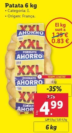 Oferta de Patata 6 Kg por 4,99€ en Lidl