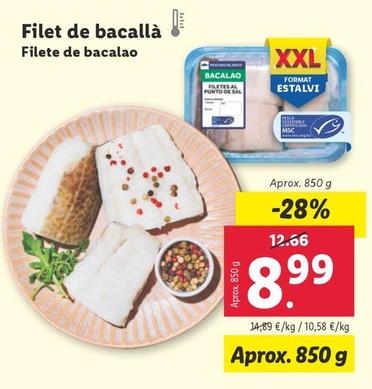 Oferta de Filete De Bacalao por 8,99€ en Lidl