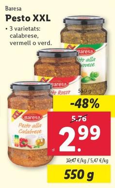 Oferta de Baresa - Pesto XXL por 2,99€ en Lidl